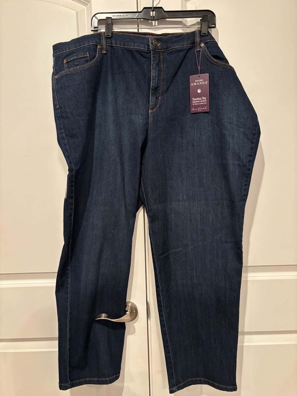 Gloria Vanderbilt Amanda Jeans Size 24W Dark Blue Flawless Flex